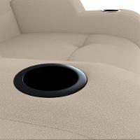 Poltrona Reclinável Do Papai Com Porta Copos Porta Controle Toro Matrix Veludo Capuccino - 5