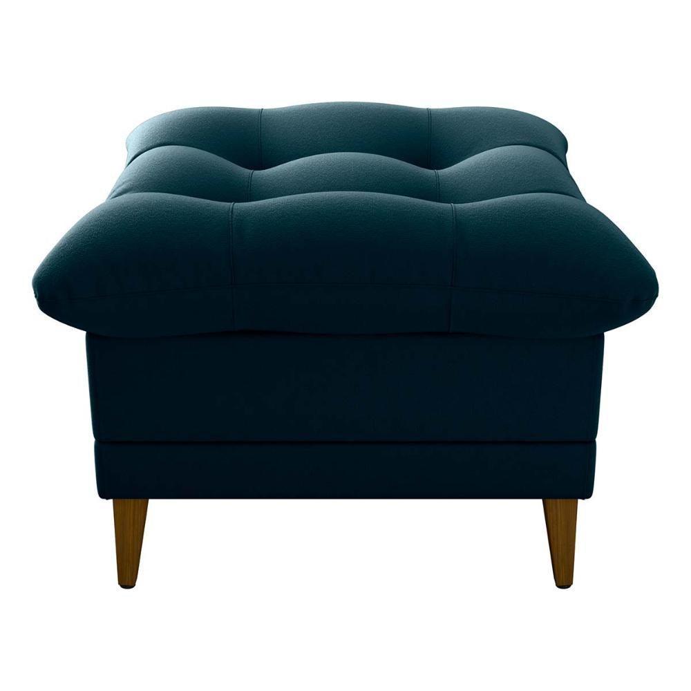 Poltrona De Amamentação Com Puff Montreal Matrix Suede Petróleo - 6