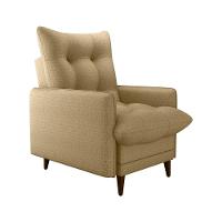 Poltrona De Amamentação Com Puff Montreal Matrix Linho Areia