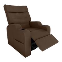 Poltrona Reclinável Do Papai Com Porta Copos Porta Controle Toro Matrix Veludo Marrom - 2