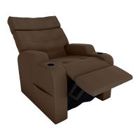 Poltrona Reclinável Do Papai Com Porta Copos Porta Controle Toro Matrix Veludo Marrom - 3