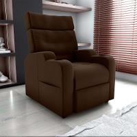 Poltrona Reclinável Do Papai Com Porta Copos Porta Controle Toro Matrix Veludo Marrom - 6