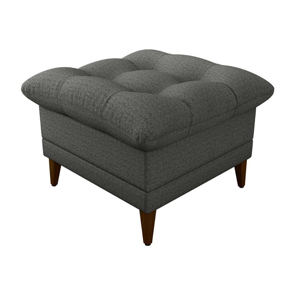 Poltrona De Amamentação Com Puff Montreal Matrix Linho Chumbo - 5