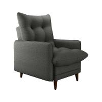 Poltrona De Amamentação Com Puff Montreal Matrix Linho Chumbo