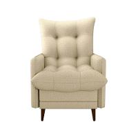 Poltrona De Amamentação Com Puff Montreal Matrix Linho Bege - 6