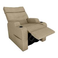 Poltrona Reclinável Do Papai Com Porta Copos Porta Controle Toro Matrix Linho Bege