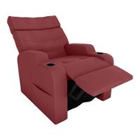 Poltrona Reclinável Do Papai Com Porta Copos Porta Controle Toro Matrix Veludo Vermelho - 3