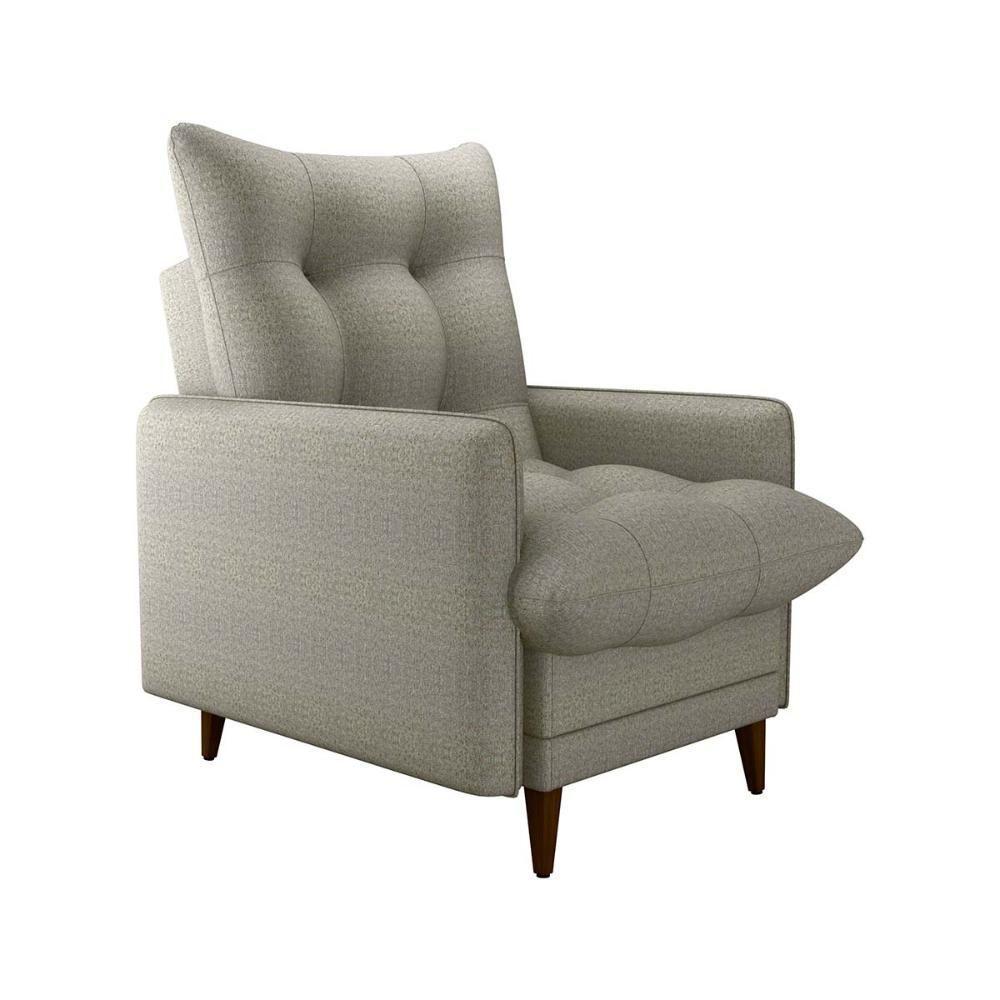 Poltrona De Amamentação Com Puff Montreal Matrix Linho Millenium - 4