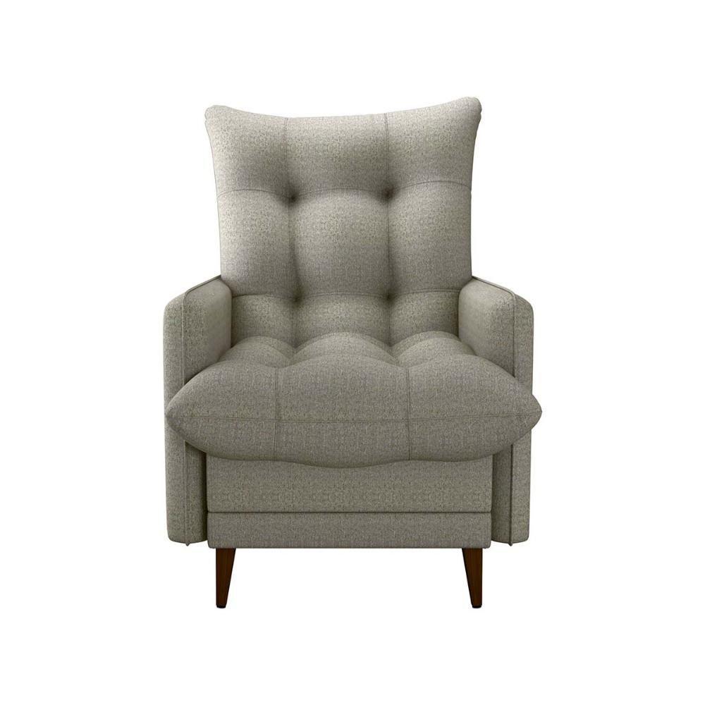 Poltrona De Amamentação Com Puff Montreal Matrix Linho Millenium - 7