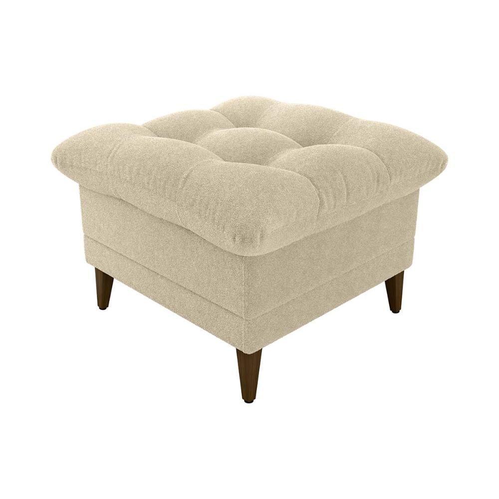 Poltrona De Amamentação Com Puff Montreal Matrix Boucle Bege - 6