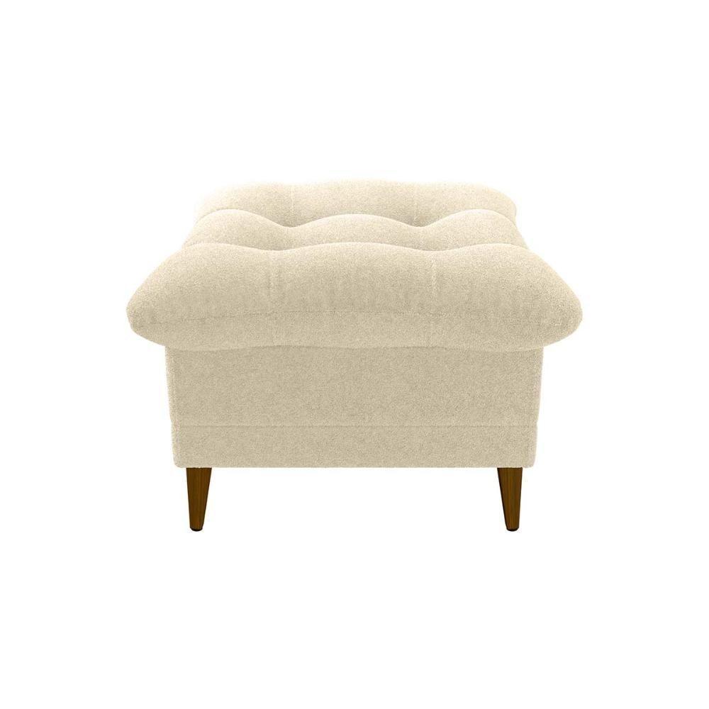 Poltrona De Amamentação Com Puff Montreal Matrix Boucle Bege - 7