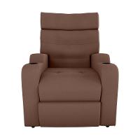 Poltrona Reclinável Do Papai Com Porta Copos Porta Controle Matrix Veludo Ferrugem