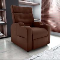 Poltrona Reclinável Do Papai Com Porta Copos Porta Controle Matrix Veludo Ferrugem - 6