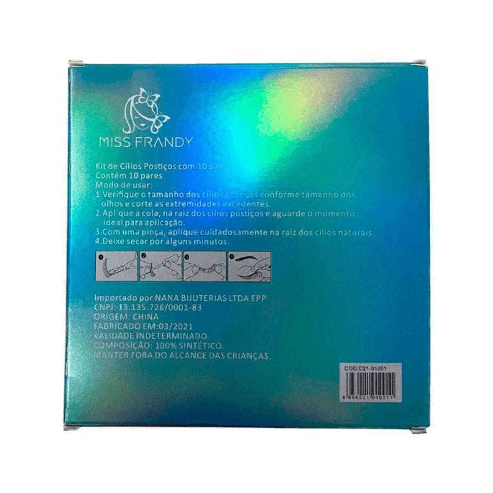 Kit Miss Frandy Cílios Postiços Com 10 Pares Kit Miss Frandy - Cílios Postiços Com 10 Pares - 2