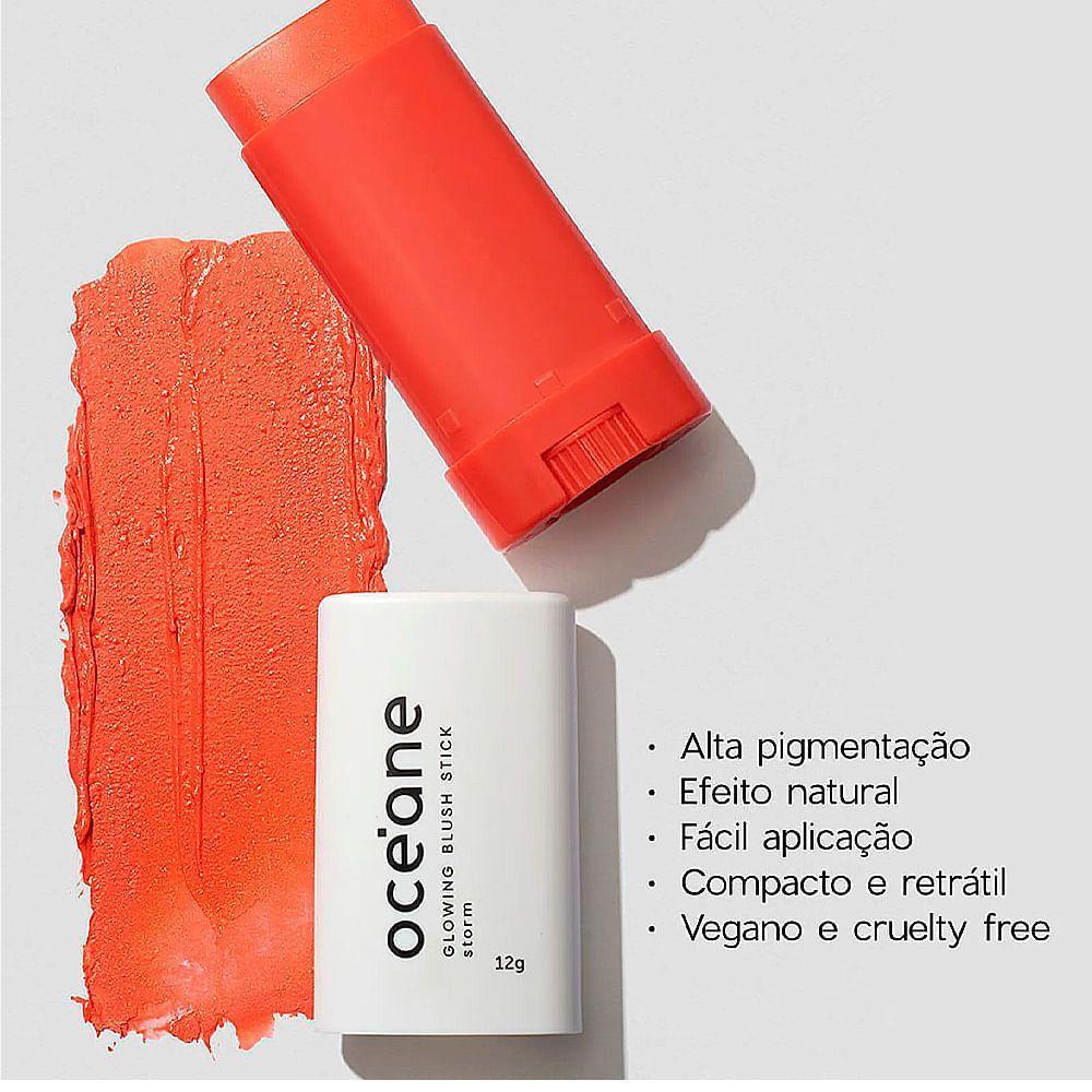 Océane Glowing Blush Stick Bf Limited Storm - Blush Em Bastão Laranja 12g - 3