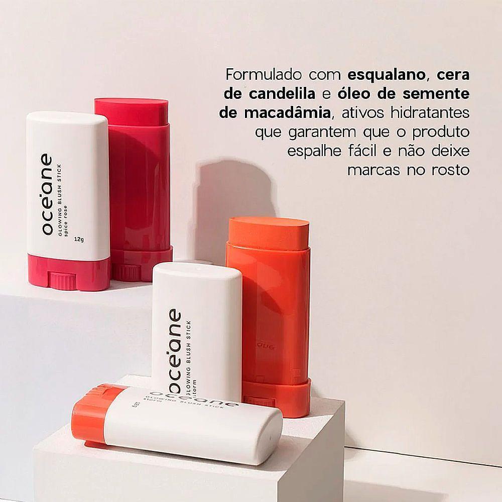 Océane Glowing Blush Stick Bf Limited Storm - Blush Em Bastão Laranja 12g - 4