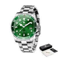 Relógio Impermeável Aço Inoxidável De Quartzo, Top 8878 Verde - 1