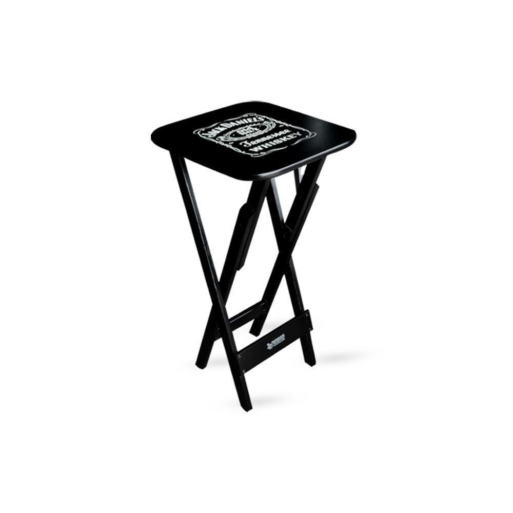 Kit 5 Conjuntos De Mesa Bistrô Dobrável Jack Daniel's Com 3 Banquetas De Madeira Preta - 2