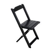 Kit 4 Conjuntos De Mesa Dobráveis De Madeira 70x110cm Com 6 Cadeiras Preta - 3