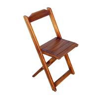 Kit 5 Conjuntos De Mesa Dobráveis De Madeira 70x110cm Com 6 Cadeiras Imbuia - 3