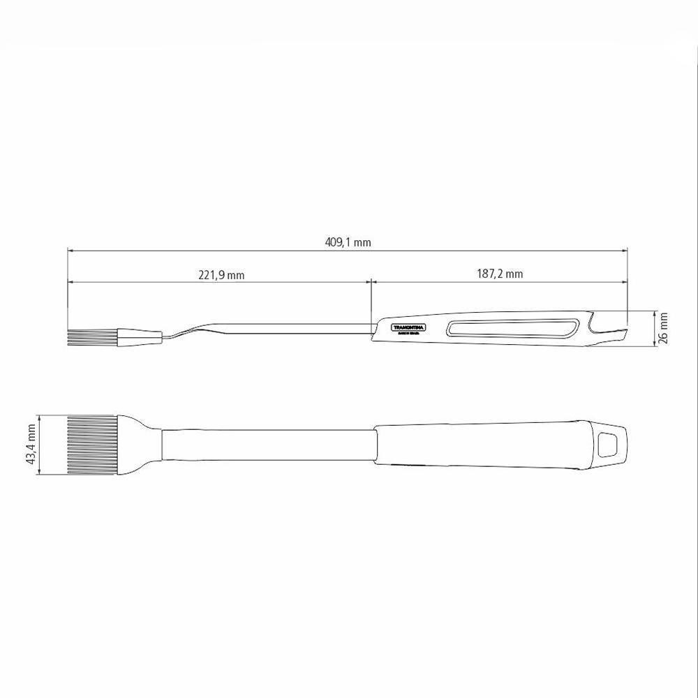 Pincel Churrasco Black Cerdas Silicone Estrutura Inox Cabo Polipropileno Preto - Tramontina 26595100 - 4