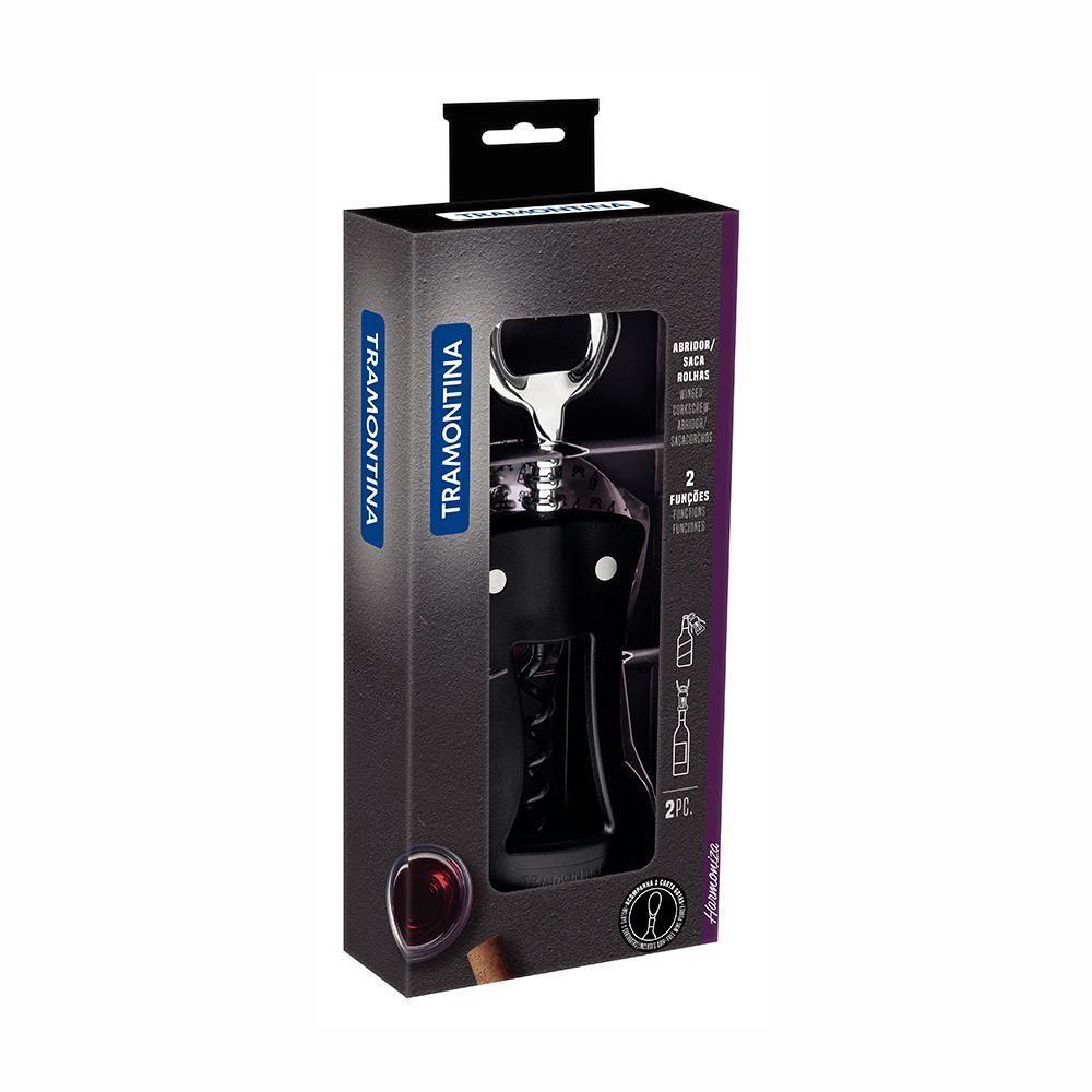 Saca Rolhas Harmoniza Design Ergonômico Corpo Abs E Abridor De Zamak Preto - Tramontina 25550100 - 5