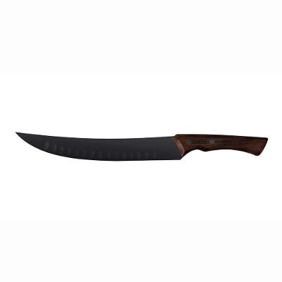 Faca para Carne Churrasco Black 10 22841110 Inox Escurecido Cabo Madeira Uso Profissional Tramontina