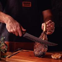 Faca Para Carne Churrasco Black Lâmina Inox Escurecido Cabo Madeira 10 - Tramontina 22841110 - 4