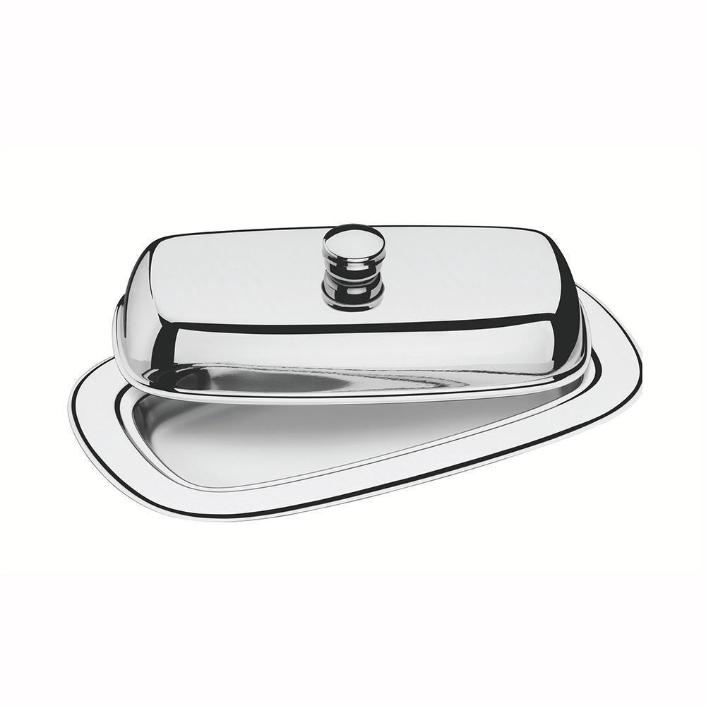 Manteigueira Inox Com Tampa Service Para Armazenar Manteiga Retangular - Tramontina 61424000 - 1