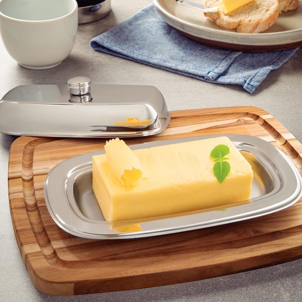 Manteigueira Inox Com Tampa Service Para Armazenar Manteiga Retangular - Tramontina 61424000 - 5