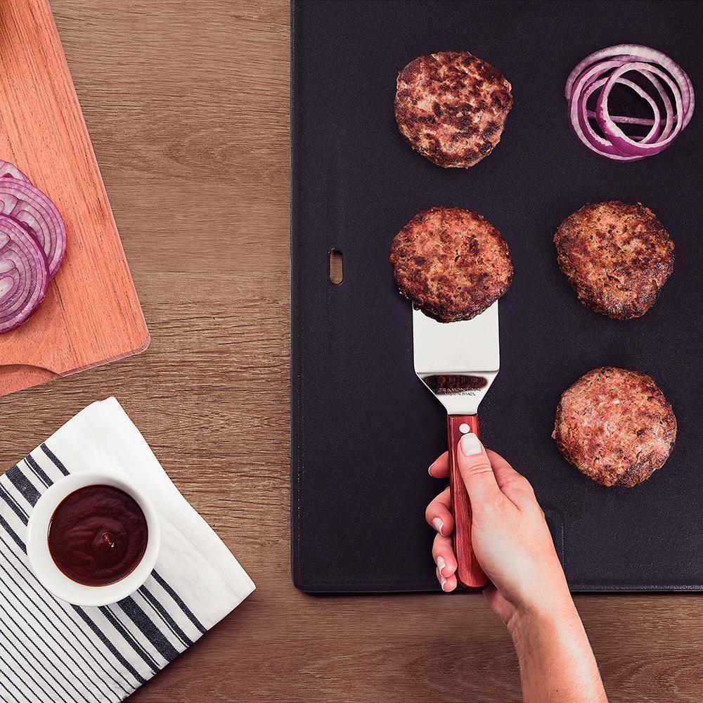 Espátula Fritura Para Chapa Lâmina Inox Cabo Madeira Polywood Vermelho 4 - Tramontina 21165174 - 5