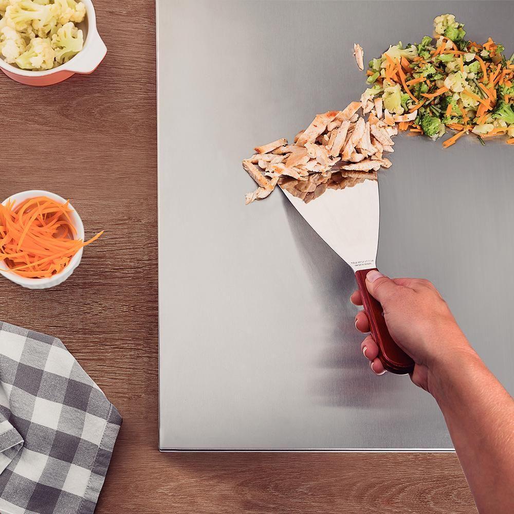 Espátula Raspador Para Chapa Lâmina Inox Cabo Madeira Polywood Vermelho 5 - Tramontina 21166175 - 5