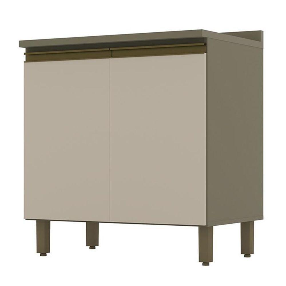 Balcão 2 Portas 80cm Duna-cristal Com Tampo Connect - Móveis Henn Duna-cristal - 2