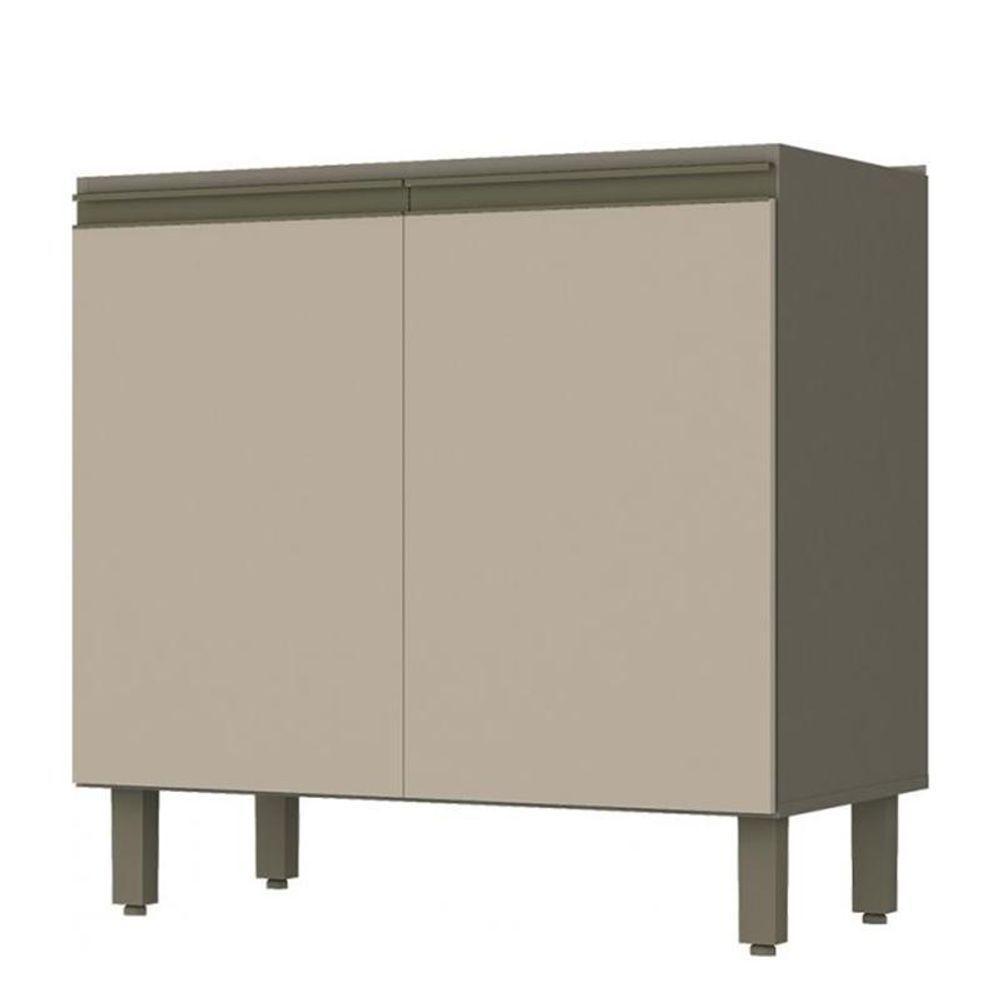 Balcão 2 Portas 80cm Duna-cristal Com Tampo Connect - Móveis Henn Duna-cristal - 3