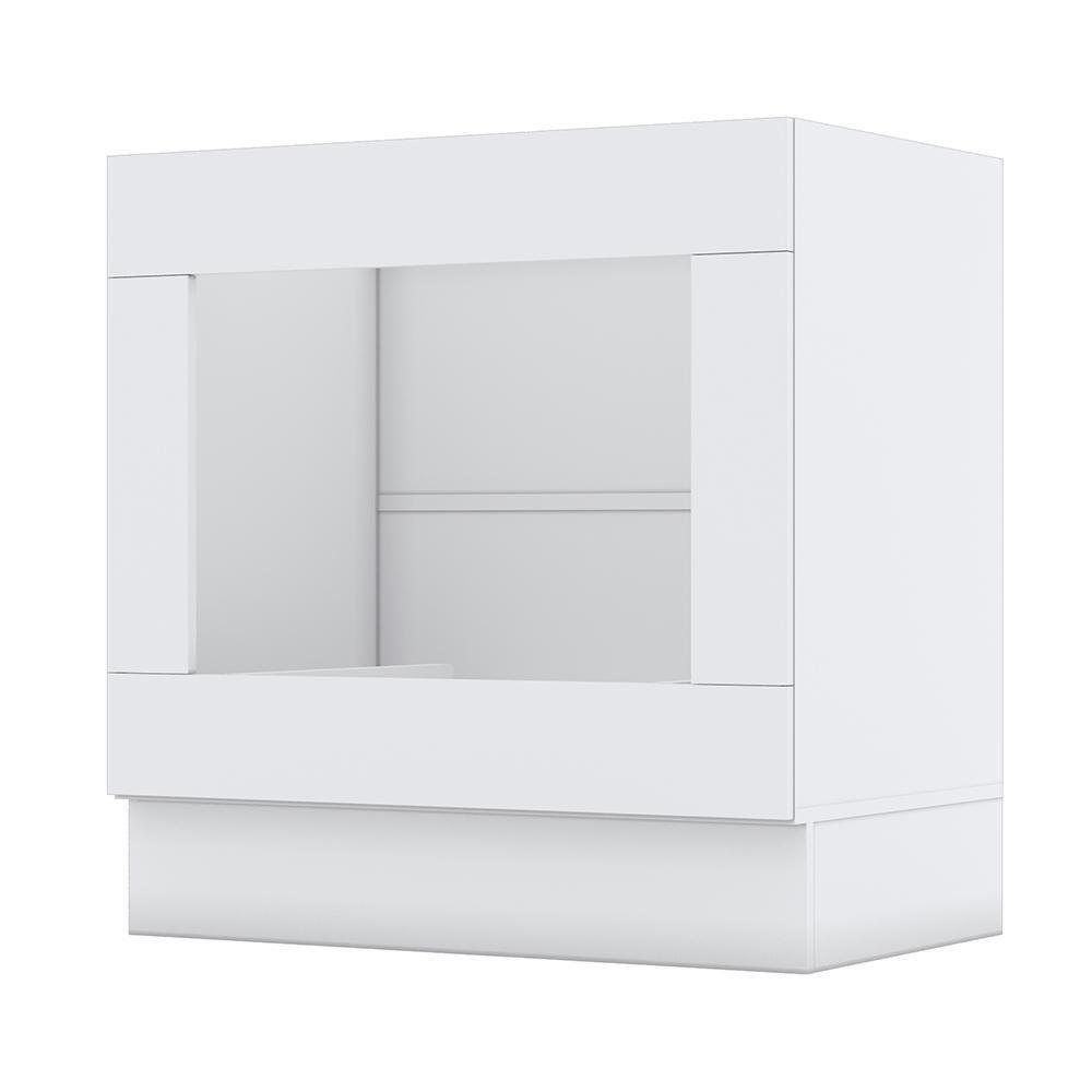 Balcão Forno De Embutir 80cm Americana Branco Com Tampo Calcare - Móveis Henn Branco-calcare - 1