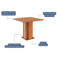 Mesa De Jantar Quadrada Sophia 95x95 Cinamomo Com Tampo Em Mdf - Cimol Móveis Cinamomo - 2