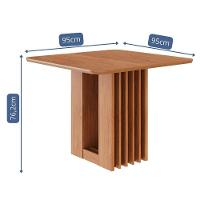 Mesa De Jantar Quadrada Ariela 95x95 Cinamomo Com Tampo Em Mdf - Cimol Móveis Cinamomo - 3