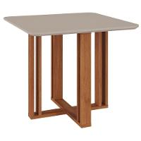 Mesa De Jantar Quadrada Flora 95x95 Cinamomo-off White Com Tampo Em Mdf - Cimol Móveis Cinamomo-off White - 1