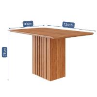 Mesa De Jantar Quadrada Ana 130x80 Cinamomo Com Tampo Em Mdf - Cimol Móveis Cinamomo - 2