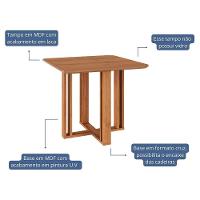 Mesa De Jantar Quadrada Flora 95x95 Cinamomo Com Tampo Em Mdf - Cimol Móveis Cinamomo - 3
