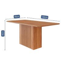 Mesa De Jantar Retangular Ana 180x90 Cinamomo Com Tampo Em Mdf - Cimol Móveis Cinamomo - 3