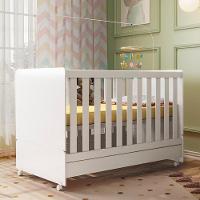 Berço Mini Cama Encanto Branco Com Colchão Baby Physical - Peternella Móveis Branco - 2