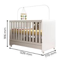 Berço Mini Cama Encanto Branco Com Colchão Baby Physical - Peternella Móveis Branco