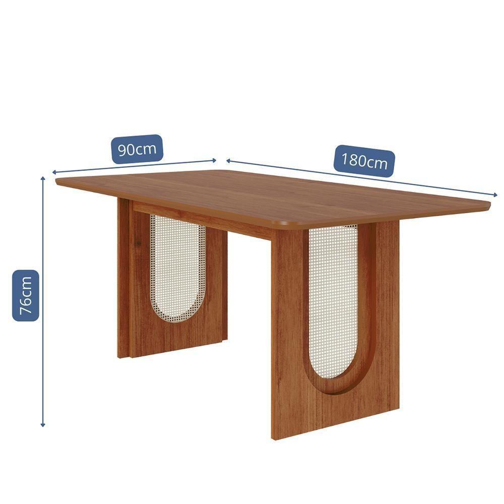 Mesa De Jantar Retangular Valentina 180x90 Cinamomo Com Tampo Em Mdf - Cimol Móveis Cinamomo - 3