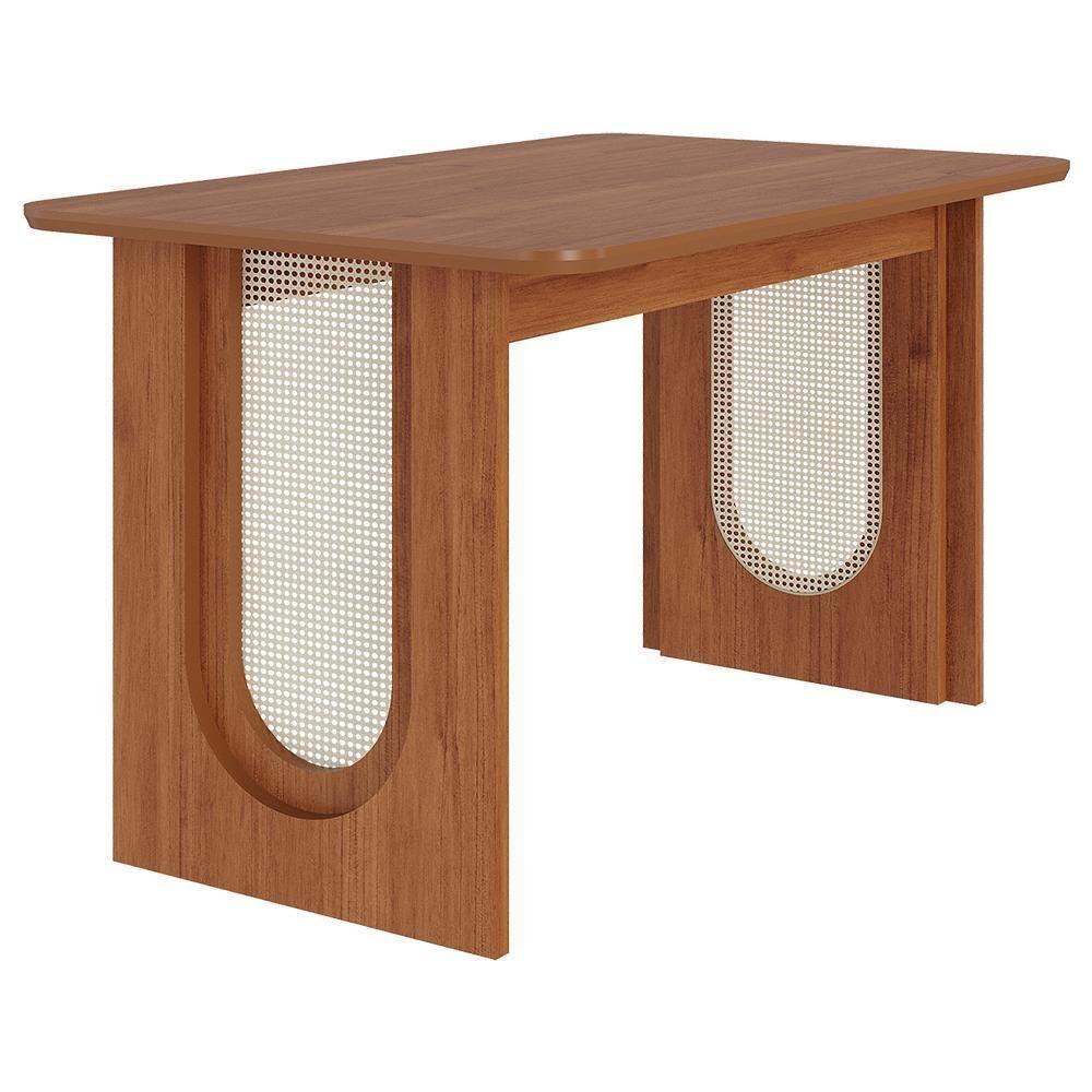 Mesa De Jantar Retangular Valentina 130x80 Cinamomo Com Tampo Em Mdf - Cimol Móveis Cinamomo - 1