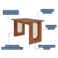 Mesa De Jantar Retangular Valentina 130x80 Cinamomo Com Tampo Em Mdf - Cimol Móveis Cinamomo - 2