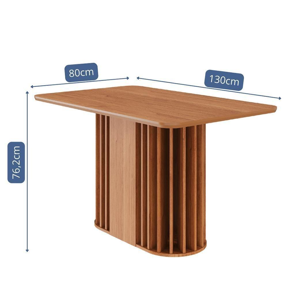 Mesa De Jantar Retangular Julieta 130x80 Cinamomo Com Tampo Em Mdf - Cimol Móveis Cinamomo - 3
