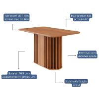 Mesa De Jantar Retangular Julieta 130x80 Cinamomo Com Tampo Em Mdf - Cimol Móveis Cinamomo - 2