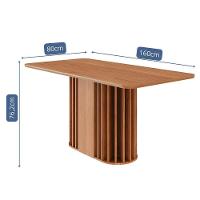 Mesa De Jantar Retangular Julieta 160x80 Cinamomo Com Tampo Em Mdf - Cimol Móveis Cinamomo - 2