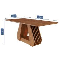 Mesa De Jantar Retangular ágata 180x90 Cinamomo Com Tampo Em Mdf - Cimol Móveis Cinamomo - 3